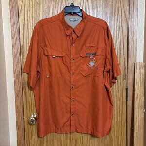 Men's Spider Wire outdoor fishing button up short sleeve shirt 2XL Lightly worn